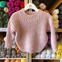 Strikkekits til Chunky oversize sweater i halvpatent i Merino Cotton