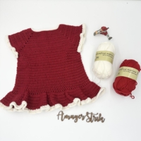 Opskrift til Hæklet Juletunika i Extrafine merino 120