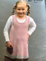 515328 / Opskrift til kjole med striber til børn i Extrafine merino 120